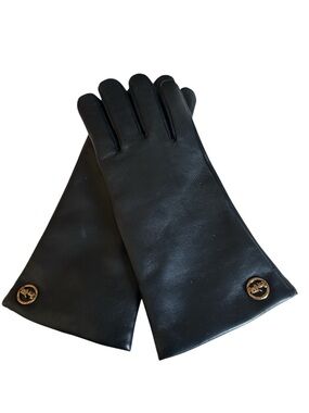 Coach Horse and Carriage Plaque Leather Tech Gloves size 6 1/2